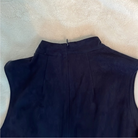 Lysse Faux Suede Navy Cutout Dress‎ - Picture 4 of 8